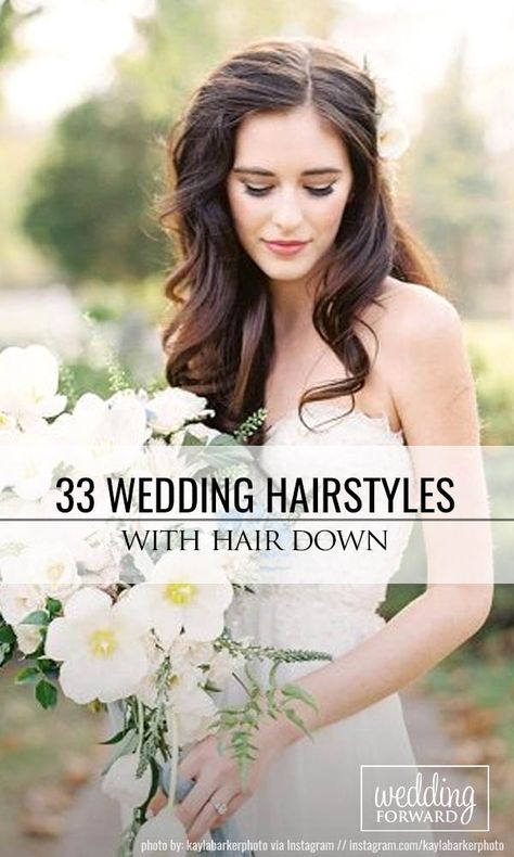 33 Exquisite Wedding Hairstyles With Hair Down ❤ Wedding hairstyles with hair down are perfect for spring or summer celebration. Have inspired with our wedding hairstyle ideas for hair down. See more: http://www.weddingforward.com/wedding-hairstyles-down/ ‎#wedding #bride #weddinghairstyles #weddinghairstylesdown Glamorous Hair Styles, Wedding Hair Down Front View, Front Updo Hairstyles Wedding, Wearing Hair Down For Wedding, Romantic Wedding Hairstyles For Long Hair, Wedding Hair Down One Side Pulled Back, Classic Wedding Hairstyles Down, Simple Veil Wedding Hair Down, Down Styles For Wedding