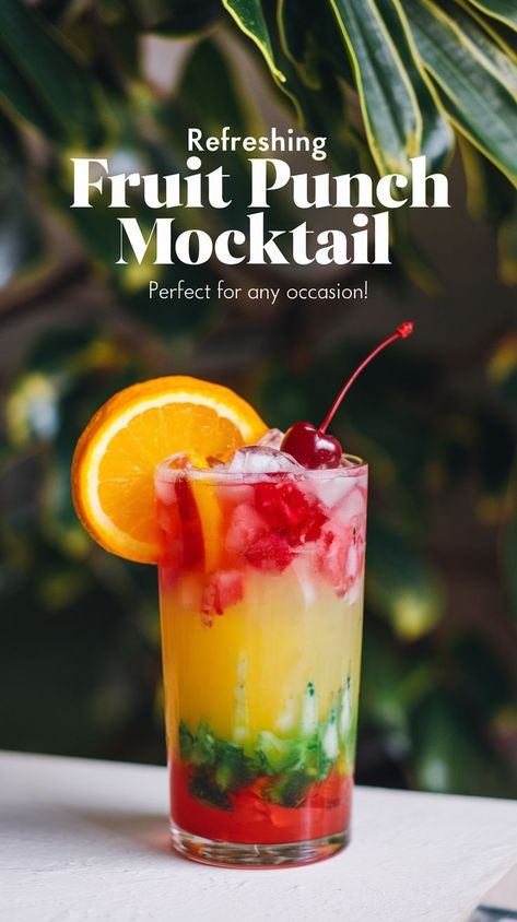 Non Alcoholic Fruit Punch Recipes for Your Next Gathering Best Nonalcoholic Cocktails, Mango Punch Non Alcoholic, Fruit Punch Recipes Non Alcoholic, Fruit Punch Recipes, Non Alcoholic Fruit Punch, Alcoholic Fruit Punch, Alcoholic Fruit, Punch Mocktail, Mocktails Non Alcoholic