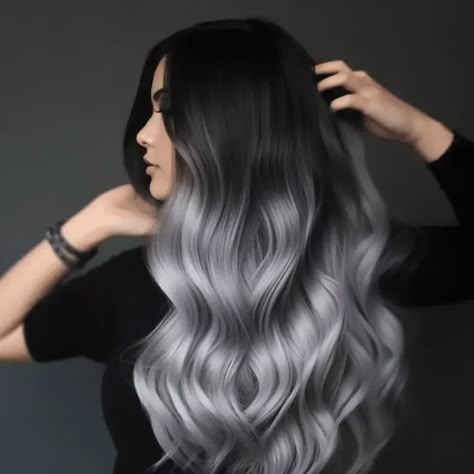 Hair Color Ideas For 2023, Brighten Gray Hair, Silver Hair Color Ideas, Silver Ombre Hair, Grey Hair Transformation, Hair Color Options, Grey Hair Inspiration, Silver Hair Color, Grey Hair Color