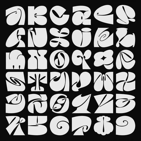 Alphabet Design Fonts, Shape Typography, Jb Logo, X Alphabet, Funky Fonts, Typeface Logo, Best Graffiti, Design Fonts, Alphabet Fonts