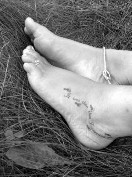 footprint in the sand tattoos | Footprints in the sand foot tattoo . | crazyness Footprints In The Sand Tattoo, Poem Tattoo, Footprints In The Sand, Foot Tattoos For Women, 1 Tattoo, Foot Tattoo, Word Tattoos, Foot Tattoos, Trendy Tattoos