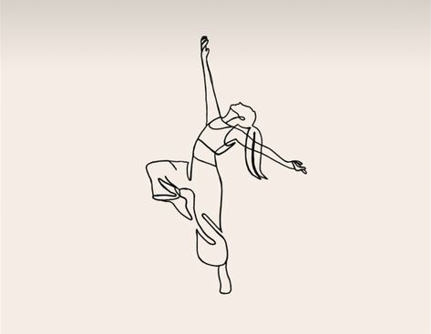 Dancer Illustration Art, Dance Tattoo Hip Hop, Dancer Outline Tattoo, Minimal Dance Tattoo, Contemporary Dance Drawing, Contemporary Dance Tattoo, Dance Tattoo Ideas Dancers Hip Hop, Dance Tattoo Ideas Dancers, Dance Related Tattoos