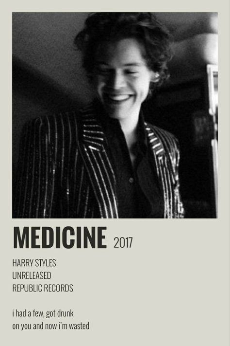 Medicine Harry Styles, Harry Styles Lyrics, Harry Styles Lockscreen, Harry Styles Songs, Style Lyrics, Minimalist Music, Harry Styles Tattoos, Harry Styles Poster, Music Poster Ideas