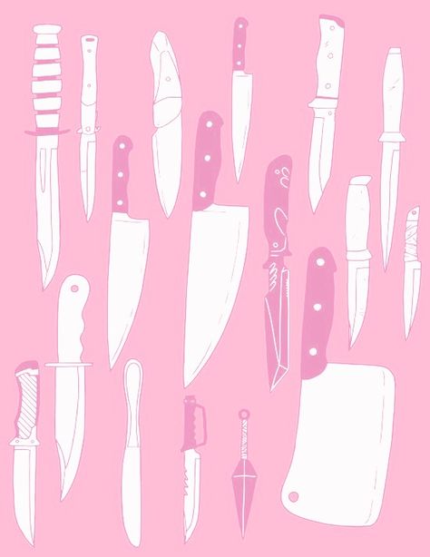 Yandere Pink Aesthetic, Pink Gore Aesthetic, Yandere Love Aesthetic, Scary Pink Aesthetic, Pink Yandere Aesthetic, Yandere Ideas, Yandere Knife, Yanderecore Wallpaper, Dark Lovecore