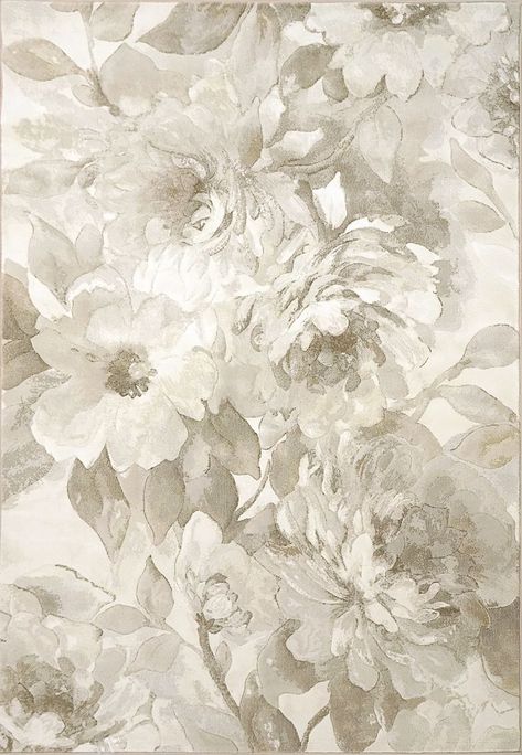 A beige/cream rug, made of excelon polypropylene in Belgium/ Dynamic Rugs, Unique Area Rugs, Cream Area Rug, Cream Rug, Area Rug Collections, Floral Area Rugs, Grey Tones, Rug Shapes, Abstract Rug