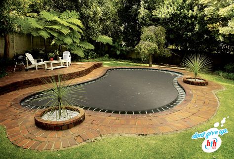 Trampoline-Pool care Ground Trampoline, Garden Trampoline, Sunken Trampoline, In Ground Trampoline, Best Trampoline, Backyard Trampoline, Pool Care, Trampolines, Pool Cover