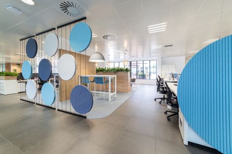 AkzoNobel Offices - Barcelona Cafeteria Design, Office Graphics, Corporate Interior Design, Office Design Inspiration, Office Interior Design Modern, Recessed Downlight, Office Photo, Office Space Design, Showroom Interior Design