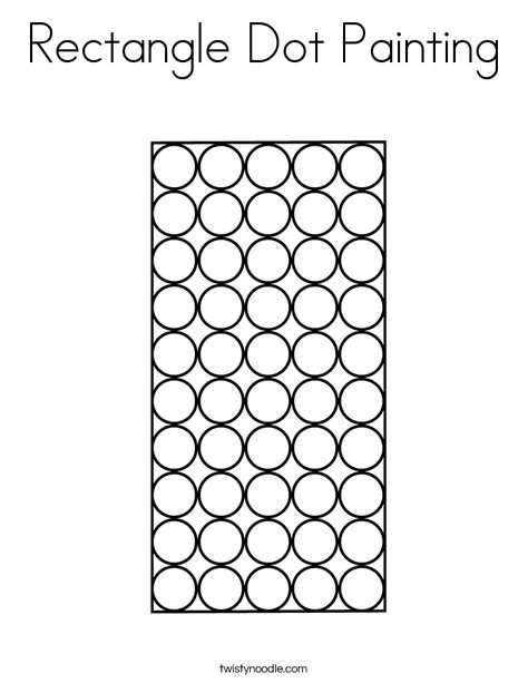 Rectangle Dot Painting Coloring Page - Twisty Noodle Rectangle Dot Painting, Rectangle Art Preschool, Rectangle Crafts For Preschool, Dinosaur Week, Shape Coloring Pages, Twisty Noodle, Do A Dot, Holiday Lettering, Cool Coloring Pages