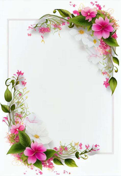 Wedding Background Images, Flower Background Design, Wedding Card Frames, Photo Frame Wallpaper, Floral Cards Design, Flower Graphic Design, Frame Floral, Photo Art Frame, Floral Border Design