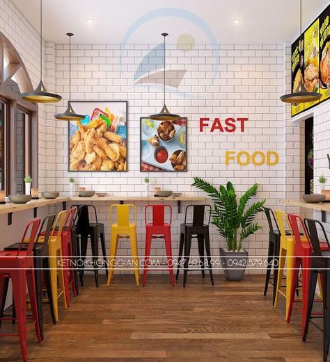 Resturant Interior Design, Fast Food Restaurant Design, Burger Shop, Small Restaurant Design, Small Restaurant, Restaurant Menu Design, Interior Design Concepts, Coffee Shop Design, Cafe Interior Design