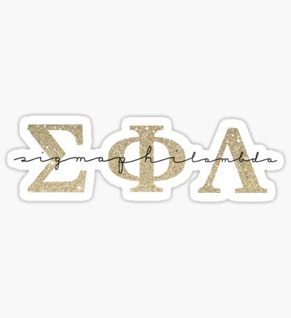 Sigma Phi Lambda, Sigma Logo, Glitter Letters, Letter Stickers, Custom Made, Glitter, T Shirts, ? Logo, For Sale