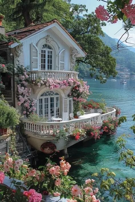 House On The Water, Dream Life House, Dream Cottage, Dream House Rooms, Fantasy House, Cute House, Dream Apartment, Dream House Interior, Dream House Exterior