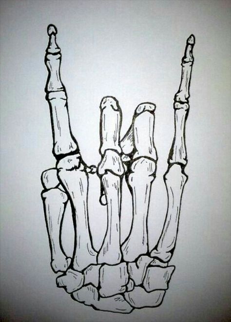 Skeleton Hand, Rock and Roll Sign. "Skulls and Skeletons" Metal Skeleton Hand, Pinterest Drawings, Rock And Roll Tattoo, Rock N Roll Tattoo, Rock Hand Sign, Skeleton Hands Drawing, Rock And Roll Sign, Hand Skull, Skeleton Arm