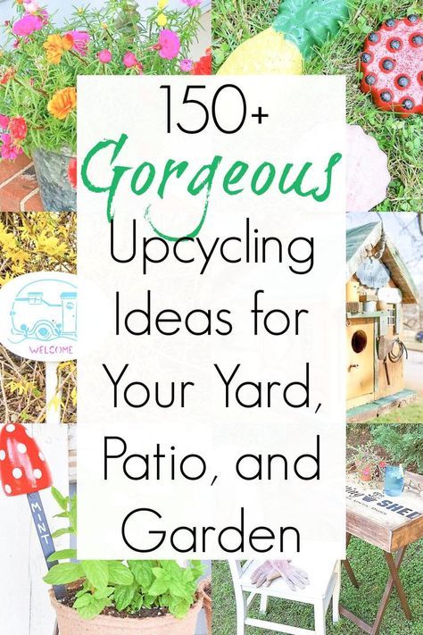 Who else is feeling the Spring itch to get outside and work on garden projects?? It's definitely that time of year, and this MASSIVE collection of upcycling ideas is full of inspiration for your yard, patio, garden, and growing all the things! Upcycled Planter, Tattoo Plant, Ideas For Garden, Bohemian Style Decor, Fairy Garden Furniture, Thrift Store Decor, Yard And Garden, Upcycle Garden, Garden Junk