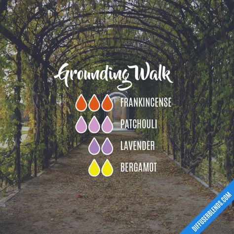 Grounding Walk - Essential Oil Diffuser Blend Grounding Roller Blend, Meditation Essential Oil Blend, Essential Oils For Grounding, Grounding Diffuser Blend, Grounding Essential Oil Blend, Essential Oil Combos, Grounding Essential Oil, Eo Blends, Doterra Diffuser Blends