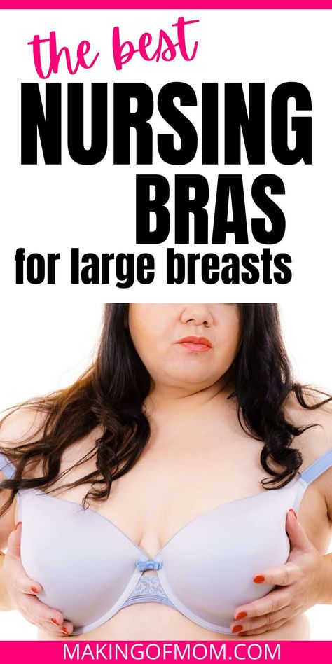 These are the best nursing bras for large breasts - if you have large breasts you know that finding the right bra can be tricky. Best Nursing Bras, Breastfeeding Positions, Nursing Bras, Breastfeeding Diet, Breastmilk Storage, Women Health Care, Breastfeeding And Pumping, Nursing Mom, Breastfeeding Tips