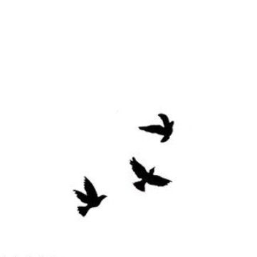 Birds All Black Bird Tattoo, Three Small Birds Tattoo Simple, Tattoo Of Birds Flying, Blacked Out Bird Tattoos, Three Flying Birds Tattoo, Small Birds Tattoos For Women, 3 Birds Tattoo Wrist, 3birds Tattoo, 3 Flying Birds Tattoo