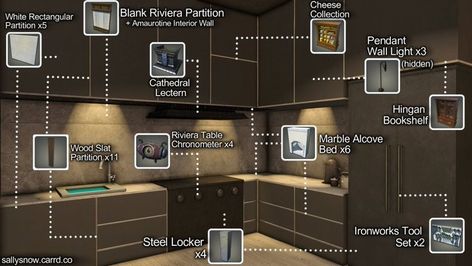 Sally Snow on X: "Break-It-Down kitchen from an old design of mine. #FFXIVHousing #FinalFantasyXIV #hgxiv #ff14 #ff14ハウジング #FFXIV #HousingEden https://t.co/nSAIsnTOkO" / X Ffxiv Housing, Old Design, Final Fantasy Xiv, House Inspo, 인테리어 디자인, Final Fantasy, House Ideas, Design