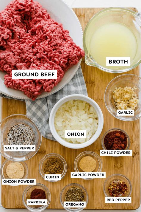 Chipotle Ground Beef Recipe, Mince Taco Recipe, Tacos Ground Beef Recipe, Nachos Meat Recipe, Minced Beef Tacos Recipes, Ground Beef For Tacos Recipe, Homemade Ground Beef Tacos, How To Season Taco Meat, Nacho Ground Beef Recipes