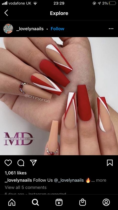 Acrylic Nail Designs Classy, Purple Acrylic Nails, Red Acrylic Nails, Classy Nail Designs, Ombre Acrylic Nails, Glamour Nails, Matte Nails Design, Lines On Nails, Glow Nails