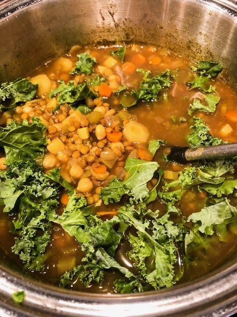 Spiced Lentil Soup — Chef Bai Chef Bai Lentil Soup, Spiced Lentil Soup Chef Bai, Chef Bai Spiced Lentil Soup, Black Lentil Soup Recipe, Lentil Soup Crockpot, Spiced Lentil Soup, Chef Bai, Soup Lentil, Spicy Lentil Soup