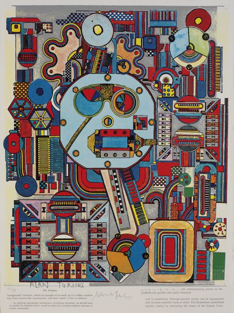 Eduardo Paolozzi print Eduardo Paolozzi, Man Vs Nature, Unexpected Beauty, Alan Turing, Paper Collage Art, Gcse Art, T Art, A Level Art, British Art