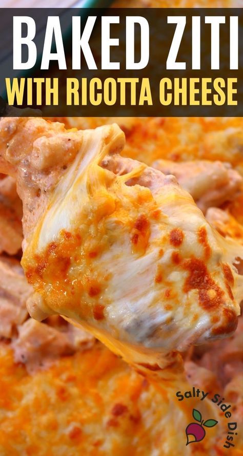 Lasagna Style Baked Ziti, Ricotta Cheese Ideas, White Baked Ziti, Penne Ricotta Bake, Vodka Baked Ziti, Keto Baked Ziti, Ricotta Baked Ziti, Rigatoni Recipes With Ricotta Cheese, Zita Pasta Recipes