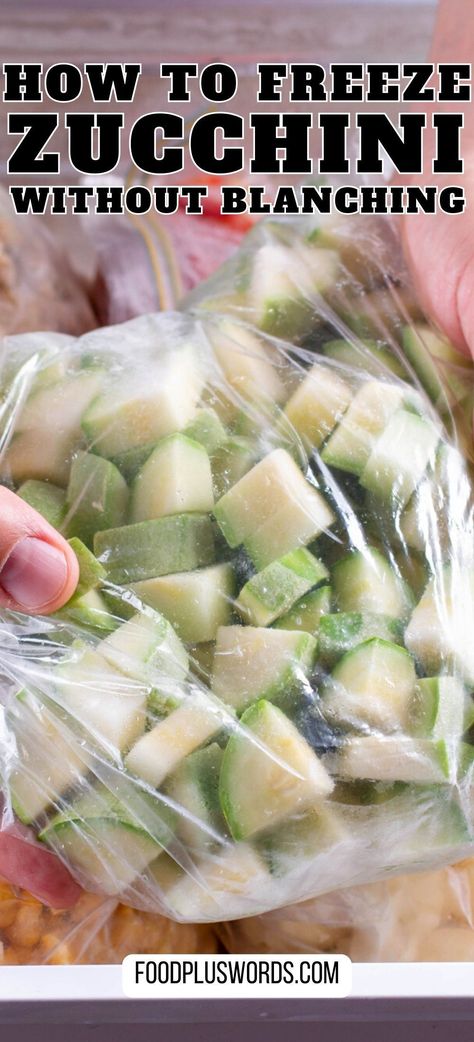 Freeze Zucchini Without Blanching, Storing Zucchini, What To Do With Zucchini, Can You Freeze Zucchini, Store Zucchini, Preserving Zucchini, How To Freeze Zucchini, Freezing Squash, Vacuum Sealing Food