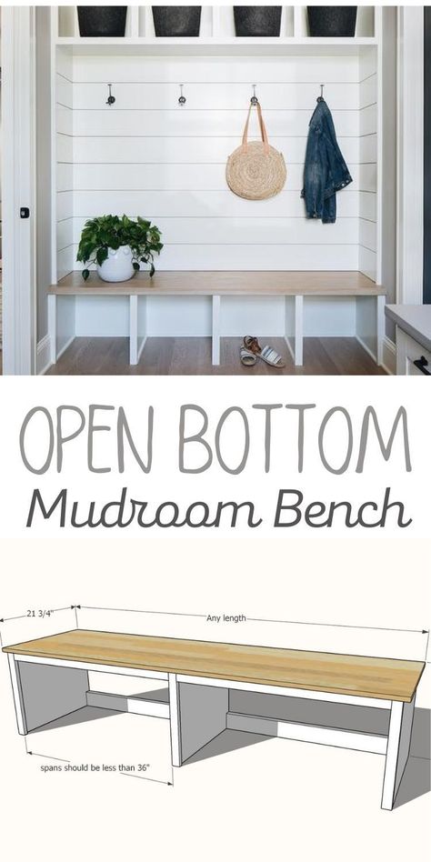 Built In Front Entry Bench, Mudroom Wood Bench, How To Make A Built In Bench Seat, Mudroom Remodel On A Budget, How To Build A Built In Bench, How To Make An Entryway Bench, Bench Seating Entryway, Building Mudroom Bench, Diy Wall Bench Seating