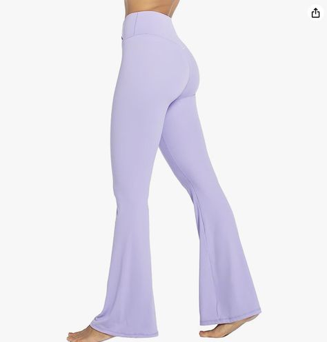 Pastel Purple Flare Leggings Colored Flare Leggings, Purple Flare Leggings, Purple Leggings Outfit, Light Purple Leggings, Purple Lululemon Leggings, Purple Yoga Pants, Wide Cropped Pants, Wide Leg Leggings, Colored Leggings