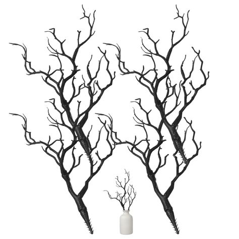 PRICES MAY VARY. Size Information: Each artificial black branch measures approximately 1.5 inches in diameter, 13 inches in length, and 6.7 inches in width. faux floral branch features three stems, providing ample length for your creative needs. Please confirm the size you require before purchasing DIY Branches: The flexible and sturdy branches can be shaped into DIY glowing branches according to your preferences. Hang bat, spider, or pumpkin ornaments on the lit branches to instantly create a s Diy Antlers Headband, Diy Antlers, Antler Tree, Dried Tree Branches, Twigs Decor, Tree Stem, Antlers Decor, Dry Tree, Branches Diy