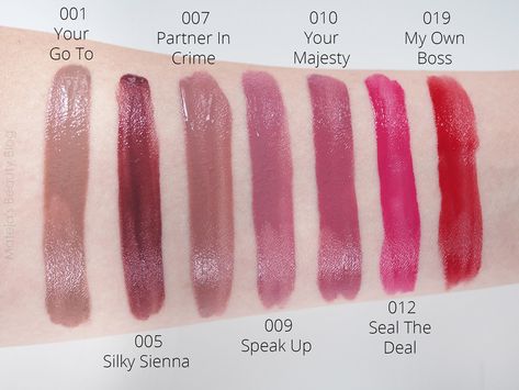 Revlon Colorstay Satin Ink Liquid Lipstick - Mateja's Beauty Blog Revlon Lipstick Swatches, Revlon Colorstay Lipstick, Revlon Liquid Lipstick, Revlon Colorstay Satin Ink, Revlon Lipstick, Revlon Colorstay, Lipstick Swatches, Makeup Swatches, Care Skin