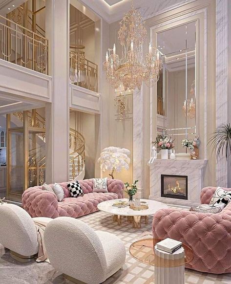 Luxury Living Room Decor, Dream Apartment Decor, Home Decor Ideas Living Room, Living Room Design Inspiration, Mansion Interior, Dream House Rooms, Home Design Living Room, Luxury Rooms, Luxury Homes Interior