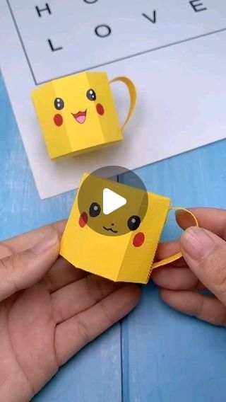 Pepar Craft Ideas Art, Diy Pikachu, Pepar Craft, Paper Cup Crafts, Origami Artist, Mug Crafts, Cup Crafts, Paper Supplies, Party Dance