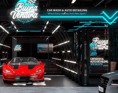 Car Wash Design, Interior And Exterior Design, Maxon Cinema 4d, Facade Design, Architecture Interior, Cinema 4d, Retail Store, Car Wash, Interior Design Services