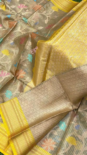 Silk Kota Sarees, Saree Tassels Designs, Kora Silk Sarees, Kota Silk Saree, Saree Tassels, Elegant Fashion Wear, Kota Sarees, Brocade Blouses, Weaving Designs