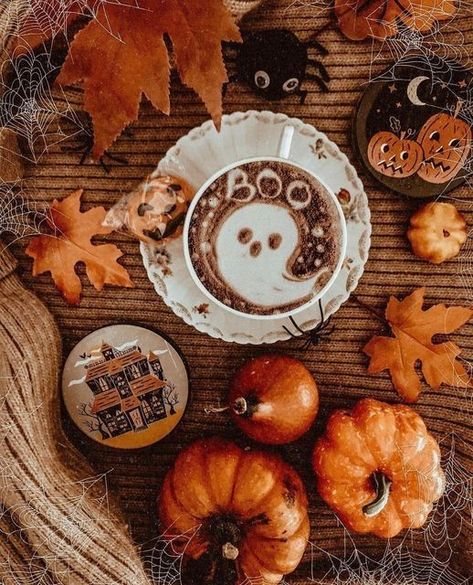 Cozy September, Homemade Pumpkin Spice Coffee, Fall Wonderland, Helloween Wallpaper, Homemade Pumpkin Spice, Pumpkin Spice Coffee, Autumn Magic, Halloween Village, Spiced Coffee