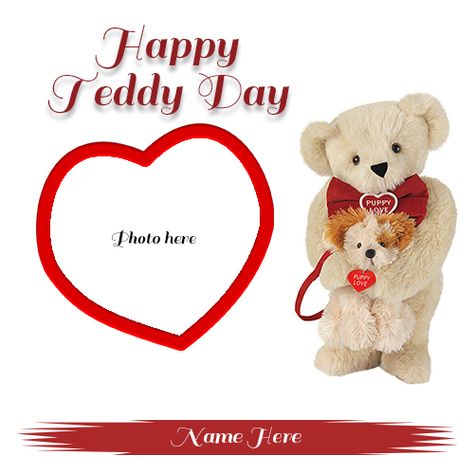 Teddy Day Card, Teddy Day Photos, Photo Editor Free Download, Happy Teddy Bear Day, Happy Teddy Day, Marriage Anniversary Cards, Day Before Valentines Day, Teddy Day Images, Promise Day