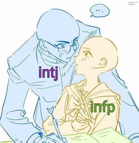 intj x infp Intj X Infp Love, Infp X Intj Fanart, Infp Intj Relationship, Intj Boyfriend, Mbti Love, Infp X Intj, Infp Ships, Intj Infp, Infp Relationships