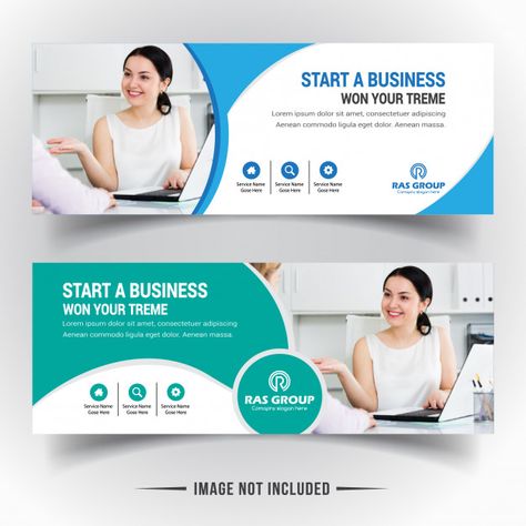 Corporate web banner design | Premium Vector #Freepik #vector #banner #business #design #template Horizontal Banner Design Layout, Web Banner Design Inspiration, Animated Web Banner, Google Banner Ads, Company Banner, Animated Banner, Corporate Banner, Website Banner Design, Banner Design Layout