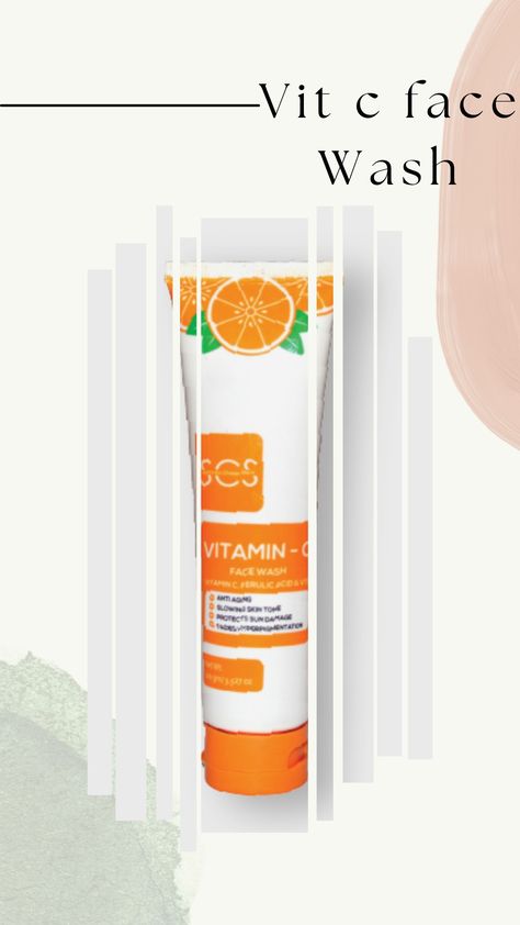 Vitamin C Face Wash, Skin Type, Face Wash, Vitamin C, Skin Types, Beauty Products, Vitamins, Skin Care, Skin