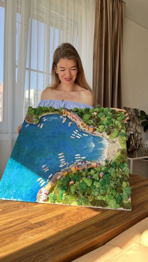 Diaroma Ideas, Science Exhibition Projects, 3d Mountain, Diy Resin Table, Close Instagram, Rocky Coast, Diy Doll Miniatures, Abstract Art Painting Diy, 3d Painting