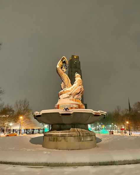 Cold winter day at University of Pittsburgh❄️ University Of Pittsburgh Aesthetic, Pittsburgh Aesthetic, Pittsburgh University, Dungeons And Dragons Board, Dream University, Fall Mood, University Of Pittsburgh, Junior Year, World Cities