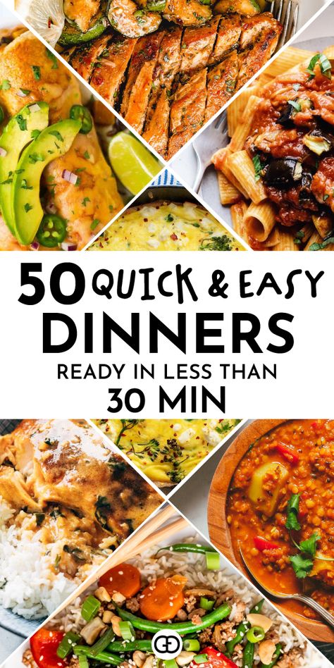 Cook dinner fast with these easy dinner ideas! The quickest and most flavorful dinner recipes you can find! #easydinnerrecipes #easydinnerideas #dinnerideas #dinnerrecipes #dinner #30minutemeals Flavorful Dinner, Super Easy Dinner, Cook Dinner, Recipetin Eats, Favorite Recipes Dinner, 15 Minute Meals, Fast Dinners, Pasta Dinner Recipes, Dinner Recipes Easy Quick