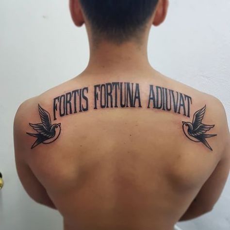 Fortis Fortuna Adiuvat Tattoo Design, Fortis Fortuna Adiuvat Tattoo, John Wick Tattoo, Fortis Fortuna Adiuvat, Tatoo 3d, Keanu Reeves John Wick, Special Tattoos, Religious Tattoos, Back Tattoos For Guys