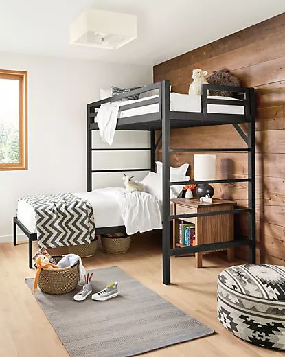 Beds Loft, Modern Bunk, California King Bed Frame, Beds Modern, Modern Kids Furniture, Modern Bunk Beds, Loft Bed Frame, Bunk Beds With Stairs, Modern Kids Bedroom