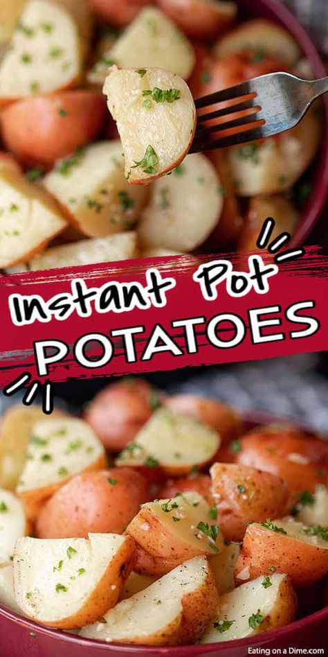 Red Potato Instant Pot Recipes, Instapot Red Potato Recipes, Red Potatoes In Instant Pot, Red Potato Instant Pot, Boiled Red Potato Recipes Easy, Red Potato Recipes Instant Pot, Instapot Red Potatoes, Boiled Red Potato Recipes, Crockpot Red Potatoes