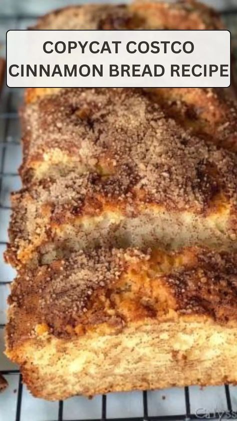 Copycat costco cinnamon bread recipe Cinnamon Bread Recipes With Yeast, Copycat Bread Recipes, Homemade Cinnamon Bread, Cinnamon Crunch Bread, Cinnamon Crumble Bread, Bread Machine Cinnamon Bread Recipe, Banana Bread Cinnamon, Homemade Bread Recipe, Yeast Breads