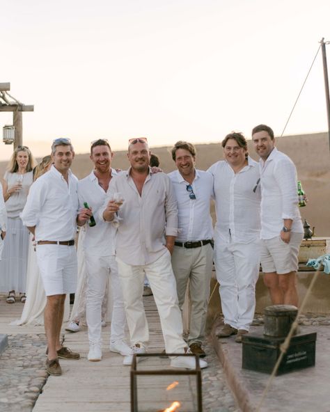 An unforgettable welcome party we created in the middle of a desert with an all white dress code, celebrating the arrival of guests to Morocco for a multi day wedding following a more intimate roof top gathering in the medina. With poolside drinks as the sun set, and a spectacular dining experience under the stars surrounding my thousands of candles, before a live fire show and music to dance around the fire pits. 📷 @katiejulia_ #destinationwedding #partyplanner #weddingplanner #weddingin... White Dress Code Party, All White Dress Code, Multi Day Wedding, White Out Party, Sifnos Wedding, All White Dress, Poolside Drinks, White Attire, Party Dress Codes