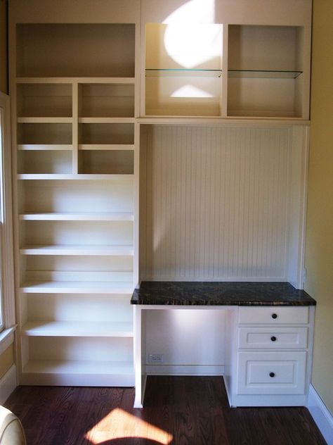 Craft Room Closet, Closet Desk, Closet Transformation, Closet Vanity, Murphy Bed Plans, Closet Office, Open Closet, Kids' Desk, Small Closet